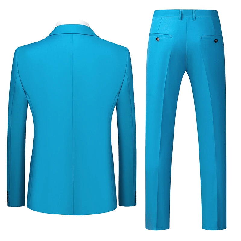 Slim Men's Suit 3 Pieces Set (Jacket + Pants + Vest)
