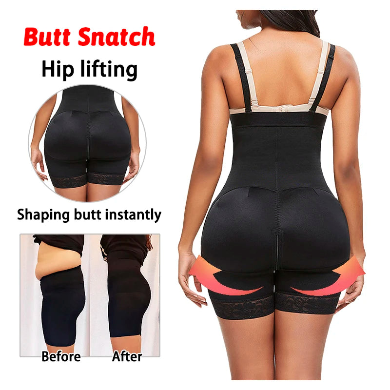 Tummy Slimming Shorts 2 in 1 Fajas Body Shaperwear High Waist Shaper Panties Modeling Strap Trainer Belt Female Corset Binder