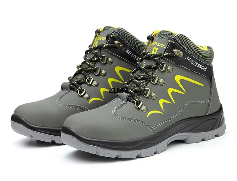 Steel Toe Shoes High Top Work Boots Indestructible Safety Shoes Man Puncture-Proof Work Sneaker Winter Safety Boots