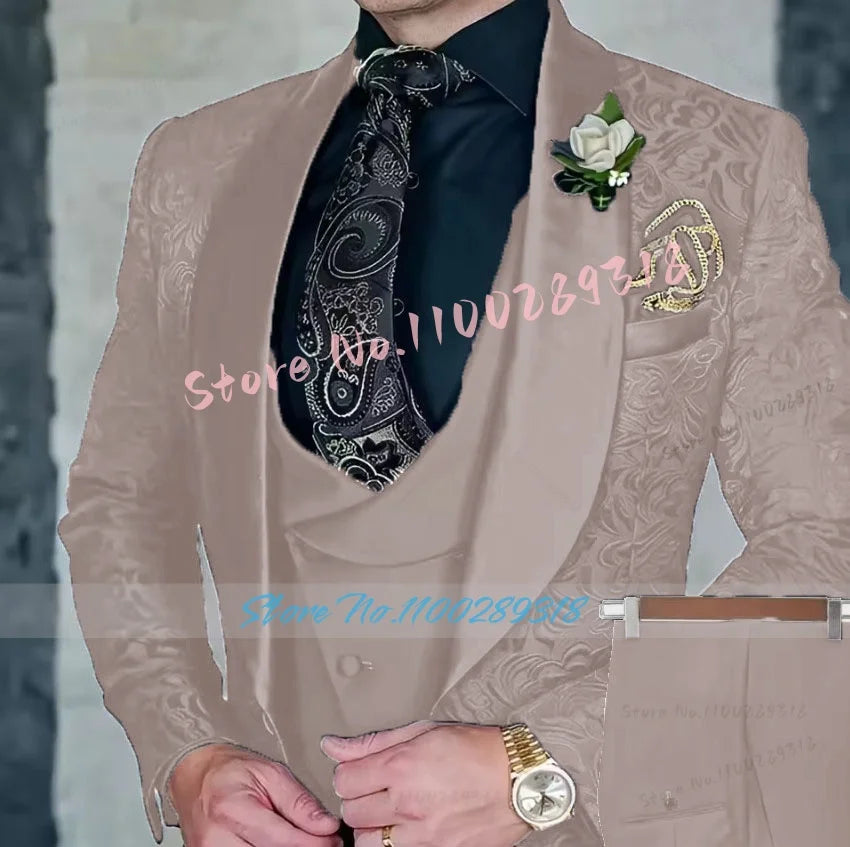 Men's 3-piece High Quality Formal Suit