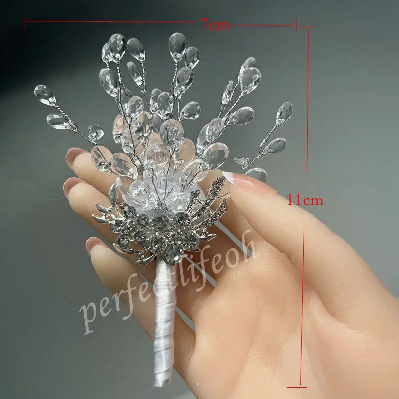 Perfect Wedding bouquet Bridal wedding bouquet holding hands Crystal boutique wedding bouquet
