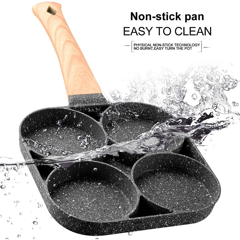 Egg Frying Pan Nonstick Pancake Pans 4-Cups Cookware Pancake Pan Egg Pan Suitable for Gas Stove Induction