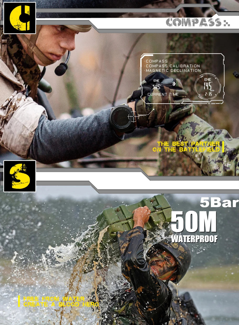 Men's sport Digital watch