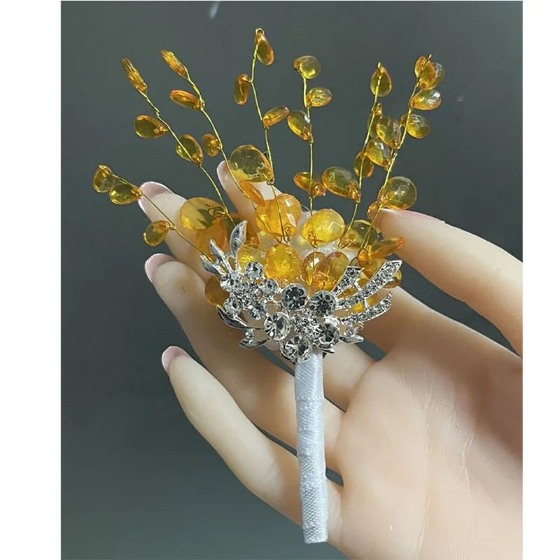 Perfect Wedding bouquet Bridal wedding bouquet holding hands Crystal boutique wedding bouquet