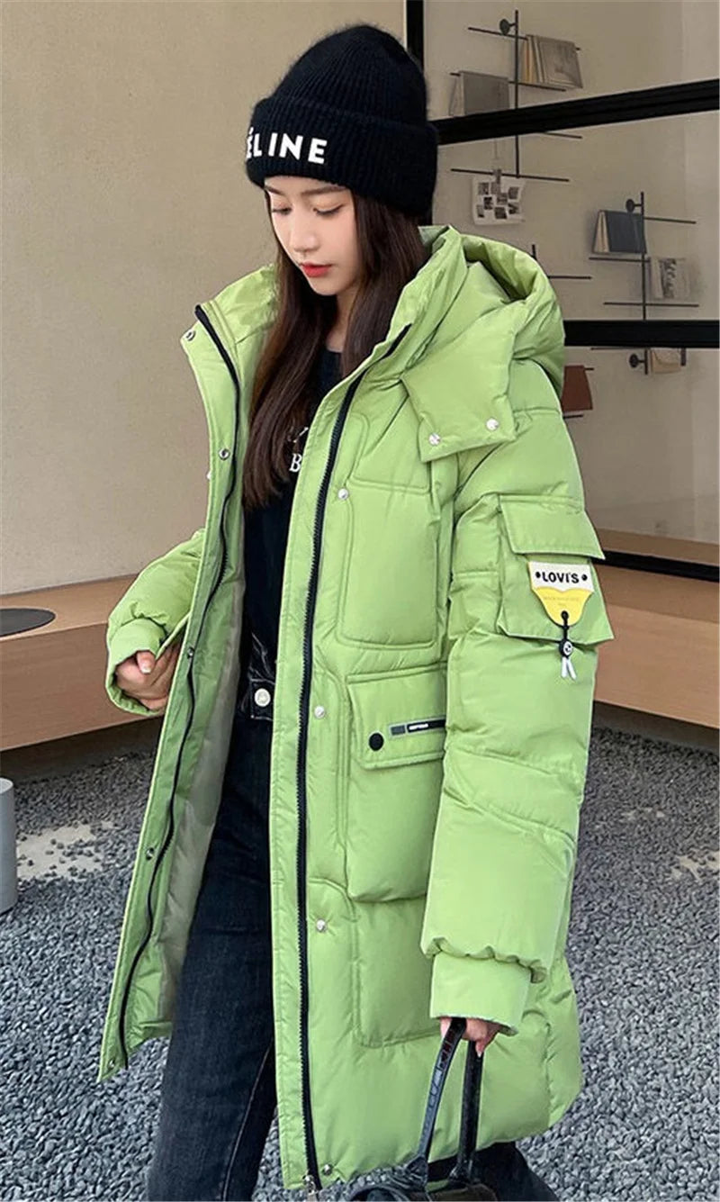 Women's Jacket Winter Parka Down Cotton Jackets Casual Long Coat Loose Thick Warm Hooded Parkas Waterproof Outwear