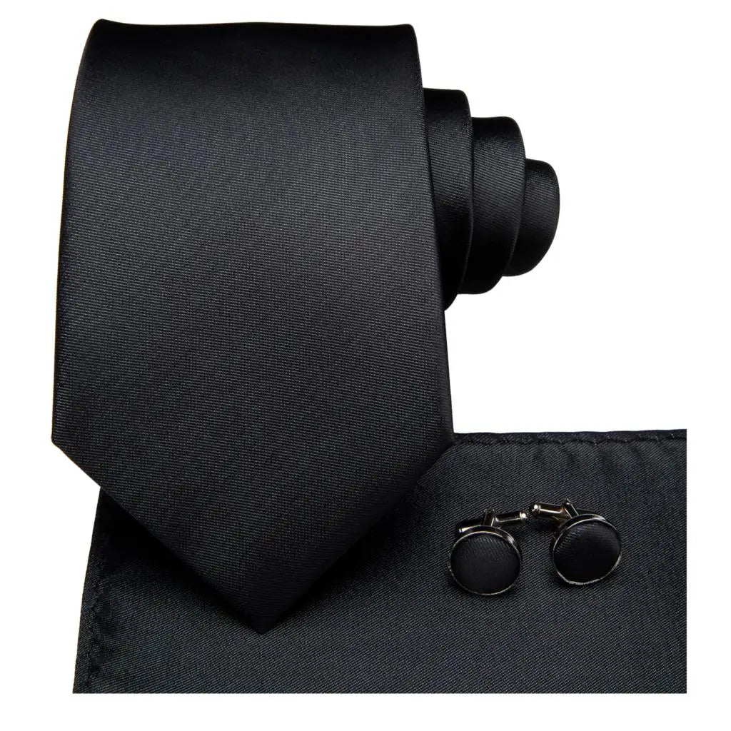 8.5cm Black Solid Striped Paisley 100% Silk Men's Business Tie Neck Tie for Men Fashion Luxury Wedding Necktie Gravatas
