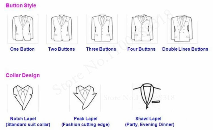 Men's 3-piece High Quality Formal Suit