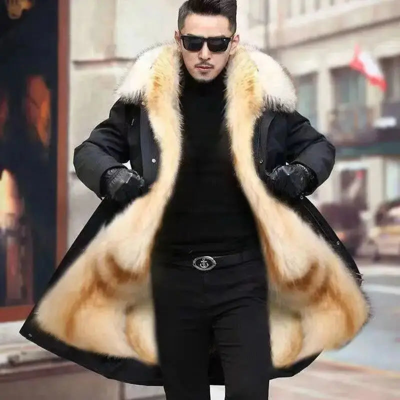 Fleece Mid-length Fur Coat