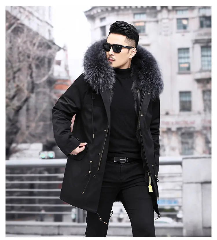 Fleece Mid-length Fur Coat
