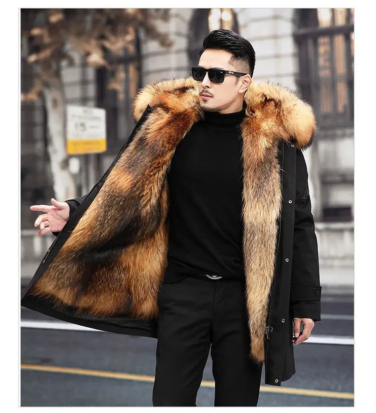 Fleece Mid-length Fur Coat