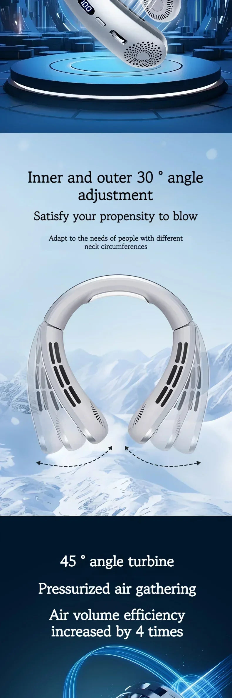 Hanging Headphone Design Sports Fan for Indoor & Outdoor