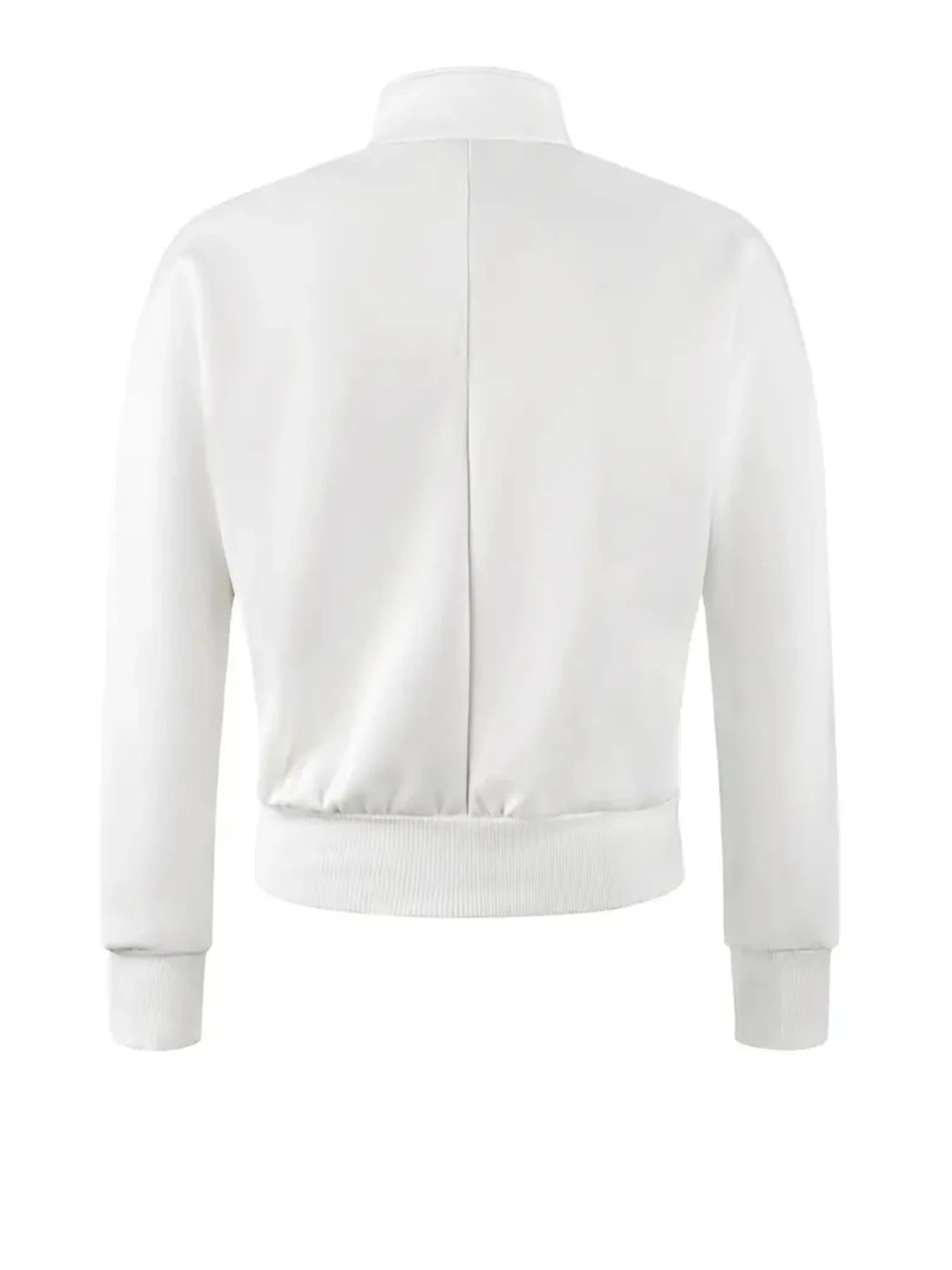 Red Striped Sports Set Two-Piece Set, Long-Sleeved Stand-Up Collar Jacket and Mid-Waist Drawstring Straight-Leg Pants