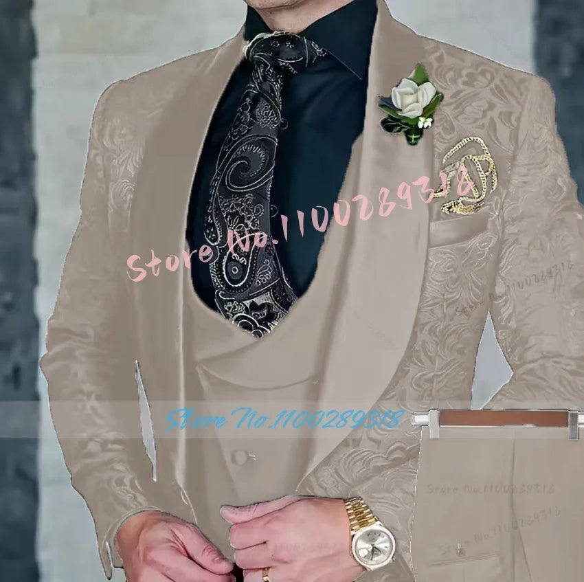 Men's 3-piece High Quality Formal Suit