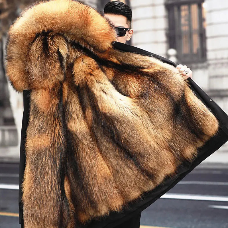 Fleece Mid-length Fur Coat