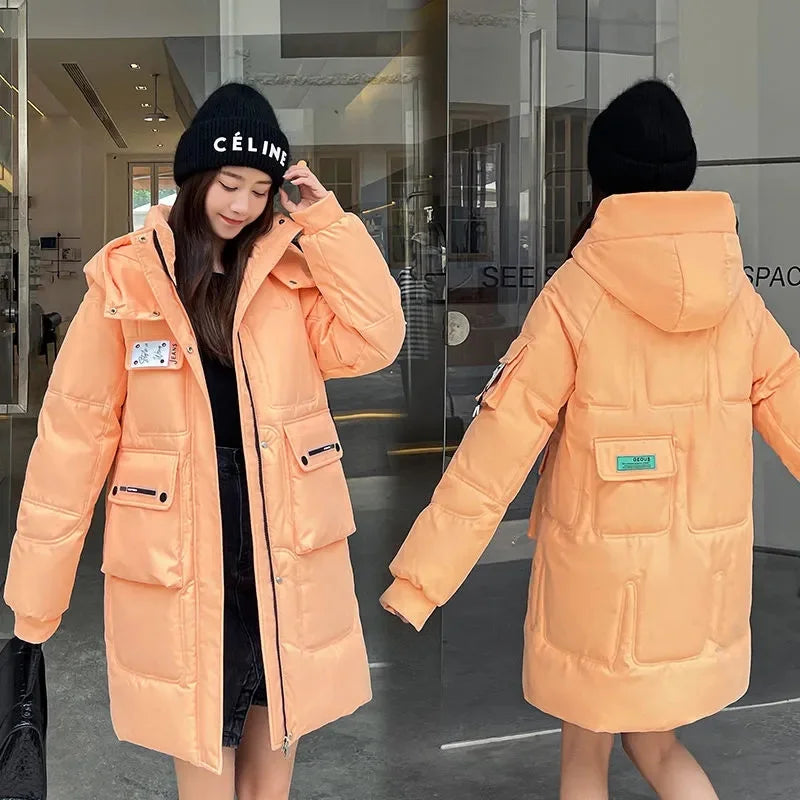 Women's Jacket Winter Parka Down Cotton Jackets Casual Long Coat Loose Thick Warm Hooded Parkas Waterproof Outwear