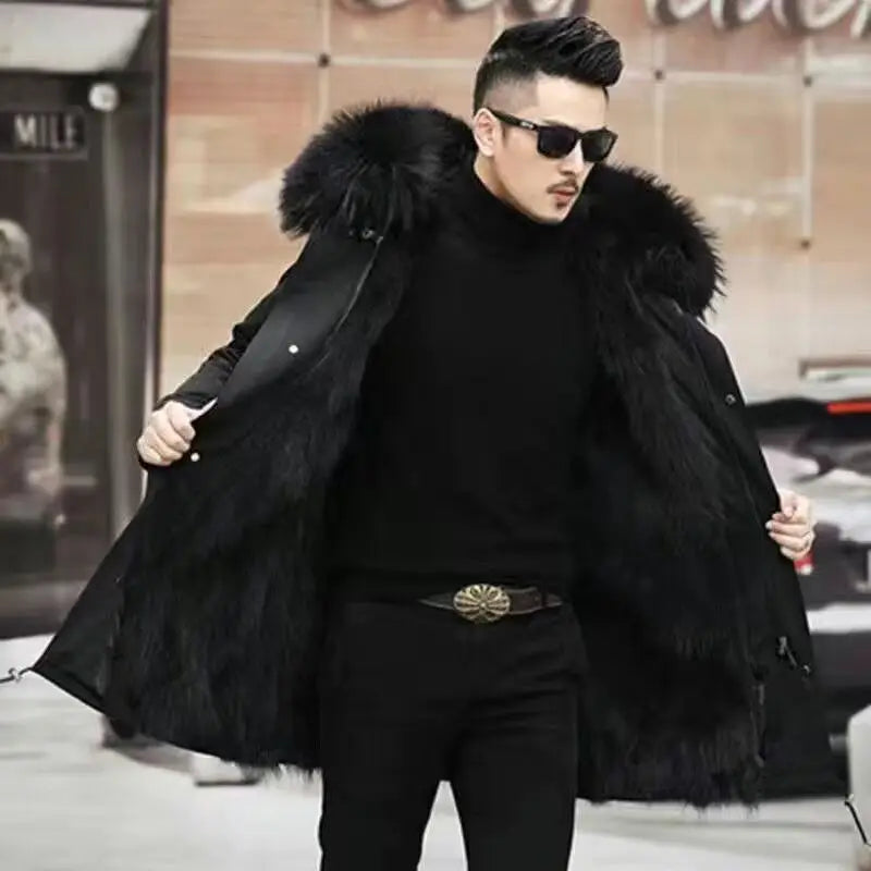 Fleece Mid-length Fur Coat