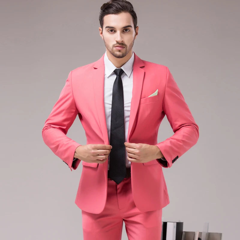Slim Men's Suit 3 Pieces Set (Jacket + Pants + Vest)