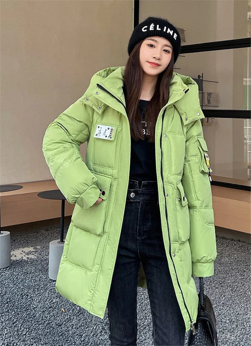 Women's Jacket Winter Parka Down Cotton Jackets Casual Long Coat Loose Thick Warm Hooded Parkas Waterproof Outwear