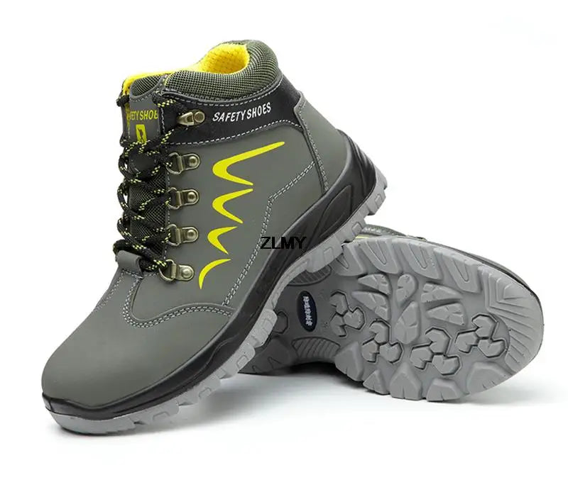 Steel Toe Shoes High Top Work Boots Indestructible Safety Shoes Man Puncture-Proof Work Sneaker Winter Safety Boots