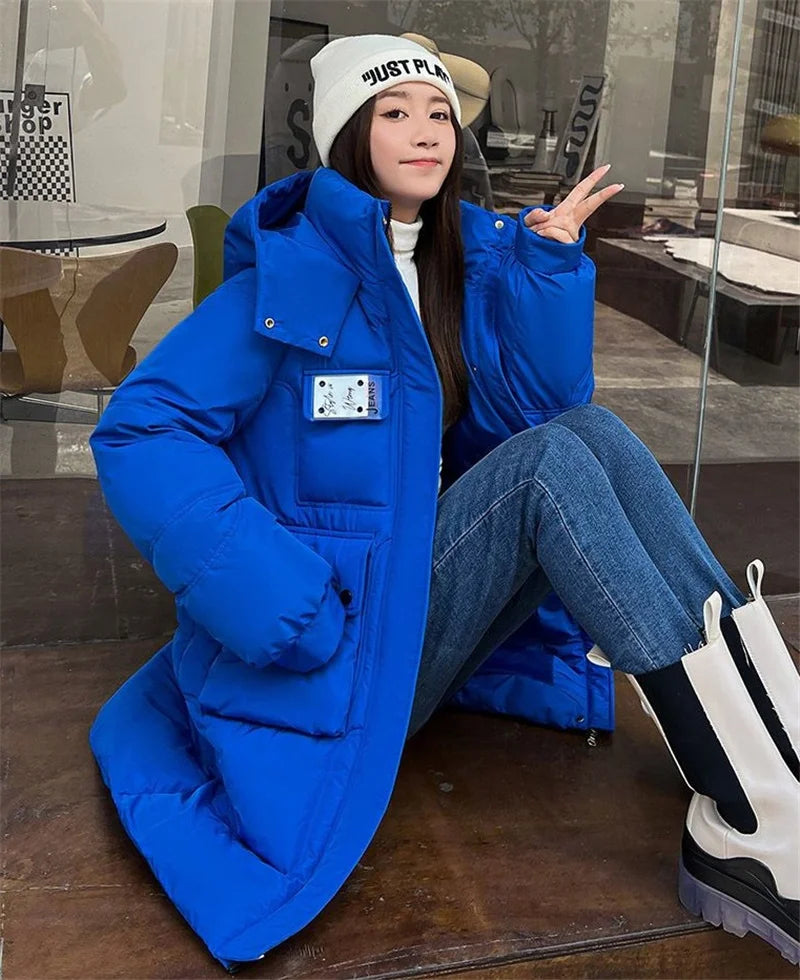 Women's Jacket Winter Parka Down Cotton Jackets Casual Long Coat Loose Thick Warm Hooded Parkas Waterproof Outwear