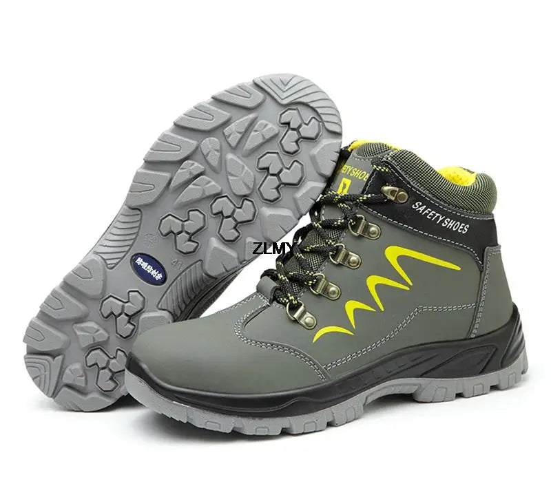Steel Toe Shoes High Top Work Boots Indestructible Safety Shoes Man Puncture-Proof Work Sneaker Winter Safety Boots
