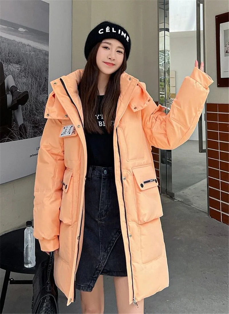 Women's Jacket Winter Parka Down Cotton Jackets Casual Long Coat Loose Thick Warm Hooded Parkas Waterproof Outwear