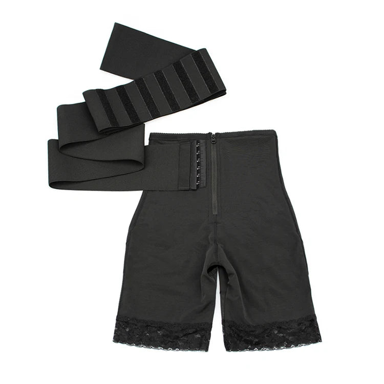 Tummy Slimming Shorts 2 in 1 Fajas Body Shaperwear High Waist Shaper Panties Modeling Strap Trainer Belt Female Corset Binder