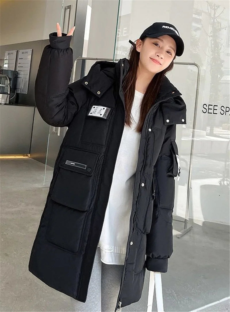 Women's Jacket Winter Parka Down Cotton Jackets Casual Long Coat Loose Thick Warm Hooded Parkas Waterproof Outwear