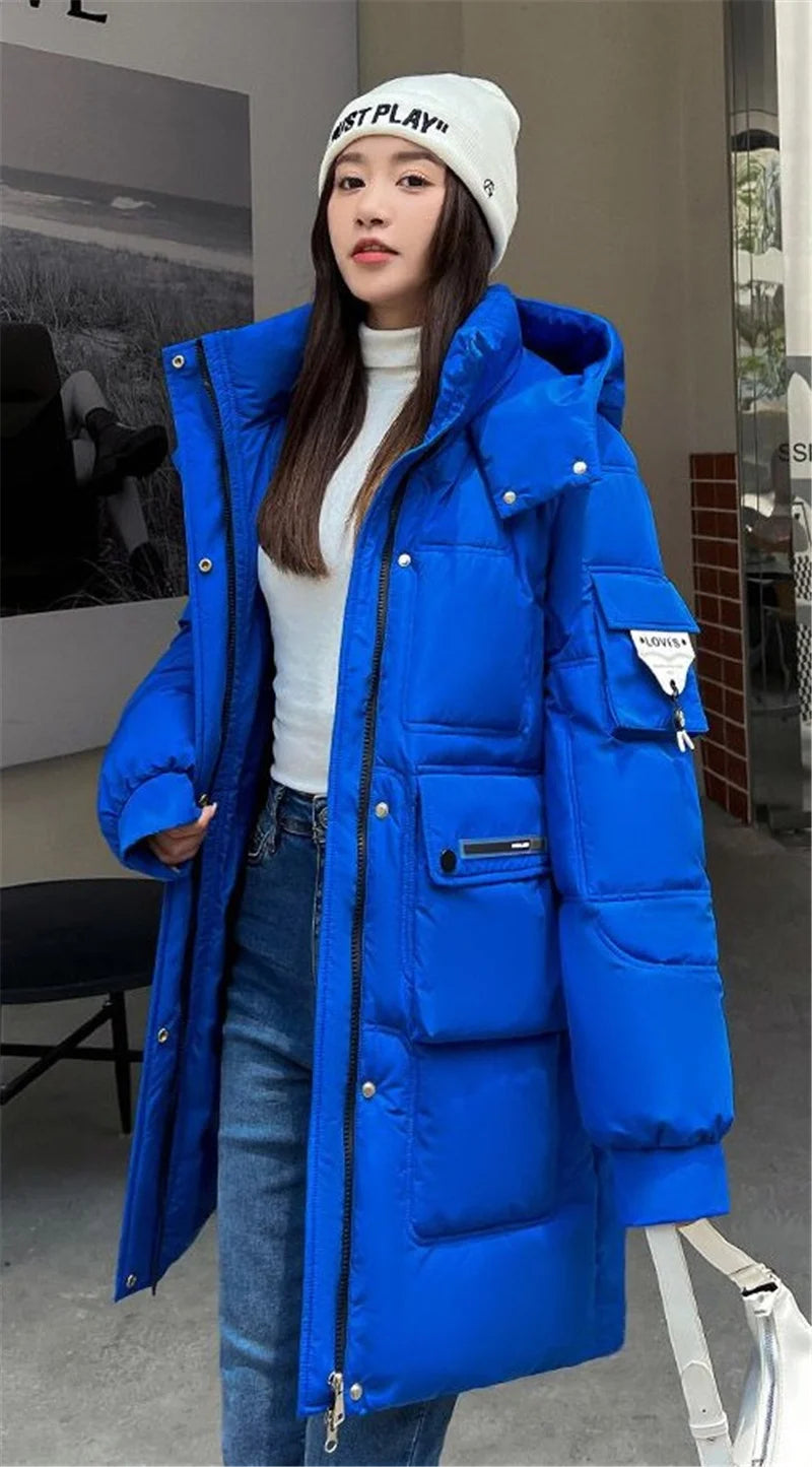 Women's Jacket Winter Parka Down Cotton Jackets Casual Long Coat Loose Thick Warm Hooded Parkas Waterproof Outwear