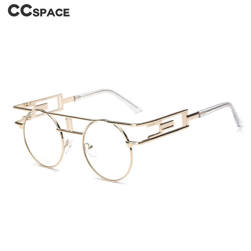 Retro Steampunk Round Glasses Frames Metal Men Women Fashion