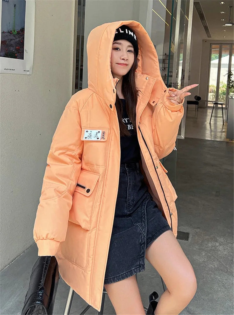 Women's Jacket Winter Parka Down Cotton Jackets Casual Long Coat Loose Thick Warm Hooded Parkas Waterproof Outwear