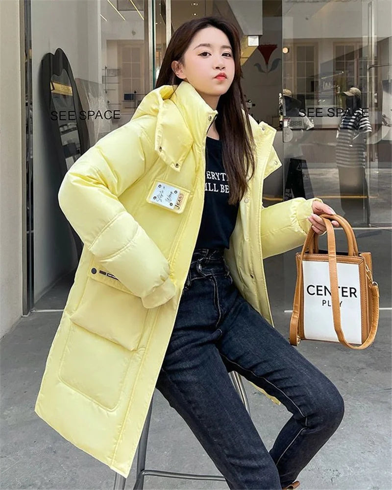 Women's Jacket Winter Parka Down Cotton Jackets Casual Long Coat Loose Thick Warm Hooded Parkas Waterproof Outwear