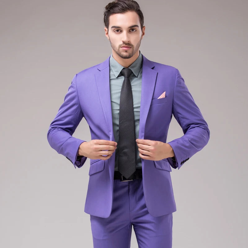 Slim Men's Suit 3 Pieces Set (Jacket + Pants + Vest)
