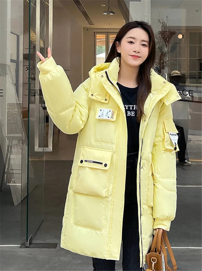Women's Jacket Winter Parka Down Cotton Jackets Casual Long Coat Loose Thick Warm Hooded Parkas Waterproof Outwear