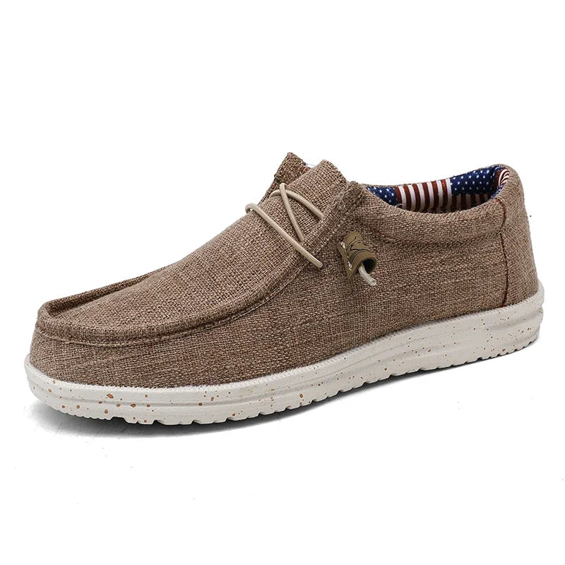 Men Casual Shoes Slip on Canvas Loafers Comfortable Walking Flats for Man Non Slip Soft Moccasins loafers