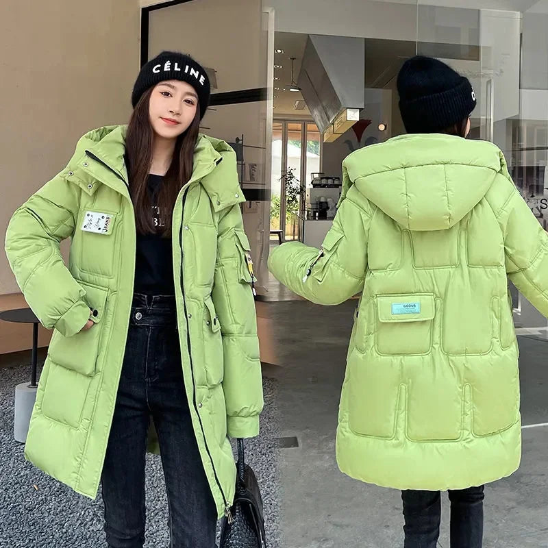 Women's Jacket Winter Parka Down Cotton Jackets Casual Long Coat Loose Thick Warm Hooded Parkas Waterproof Outwear