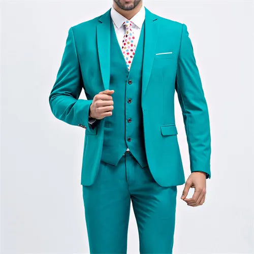 Slim Men's Suit 3 Pieces Set (Jacket + Pants + Vest)