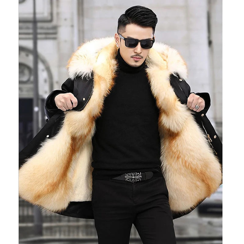 Fleece Mid-length Fur Coat