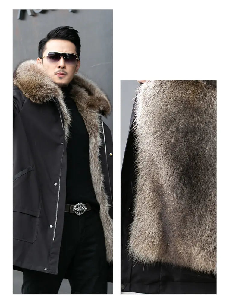 Fleece Mid-length Fur Coat