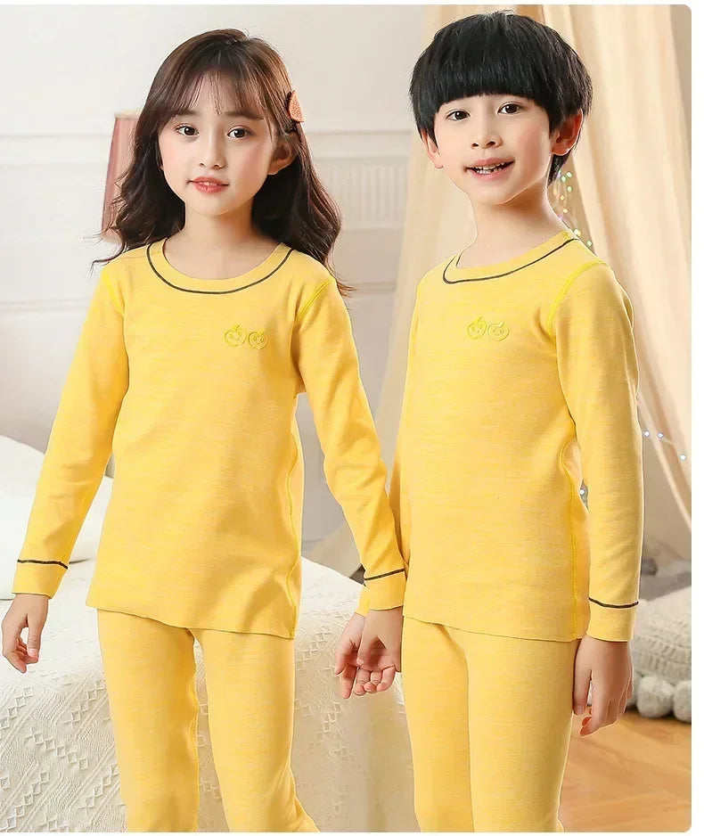 Winter Warm Pyjamas Sets for Kids Thermal Pajamas Toddler Sleepwear for Children from 2 to 13 Years Old
