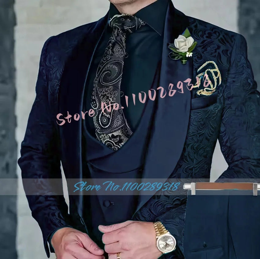 Men's 3-piece High Quality Formal Suit