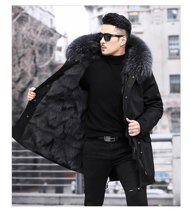Fleece Mid-length Fur Coat