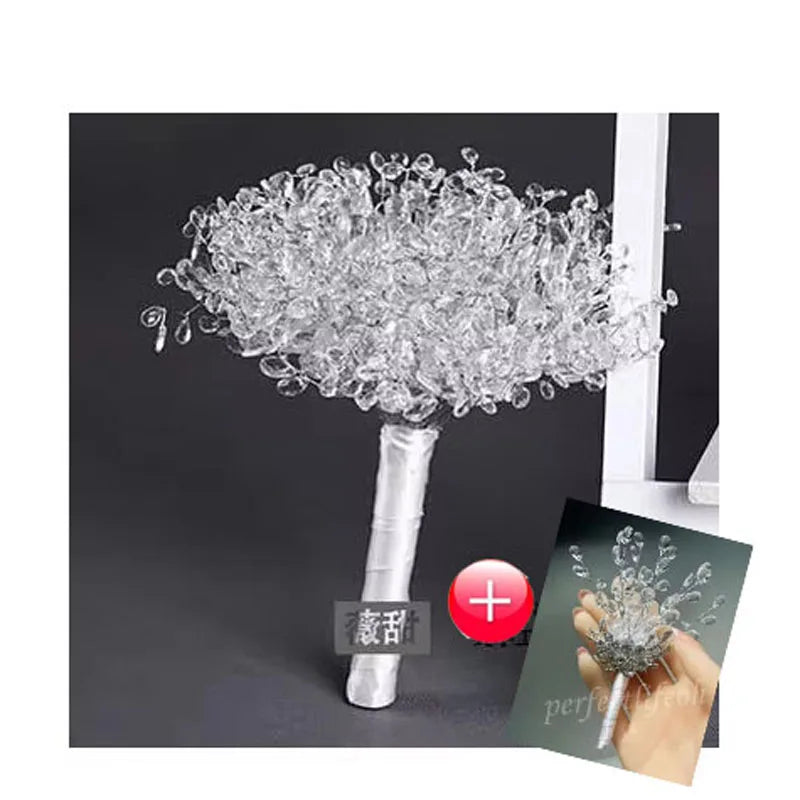 Perfect Wedding bouquet Bridal wedding bouquet holding hands Crystal boutique wedding bouquet