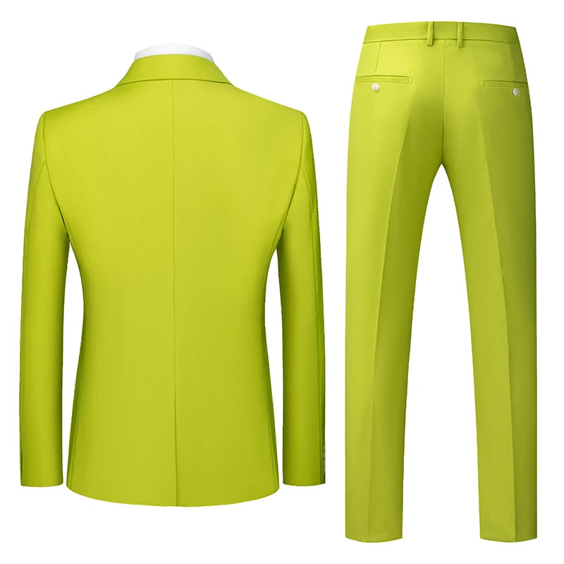 Slim Men's Suit 3 Pieces Set (Jacket + Pants + Vest)