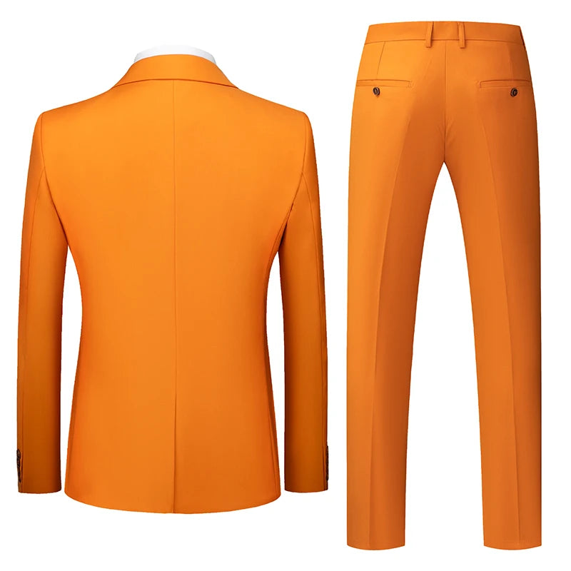 Slim Men's Suit 3 Pieces Set (Jacket + Pants + Vest)