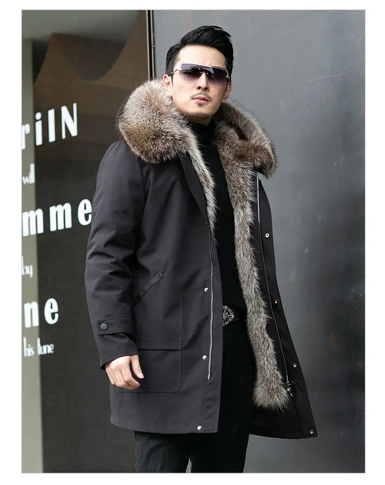 Fleece Mid-length Fur Coat