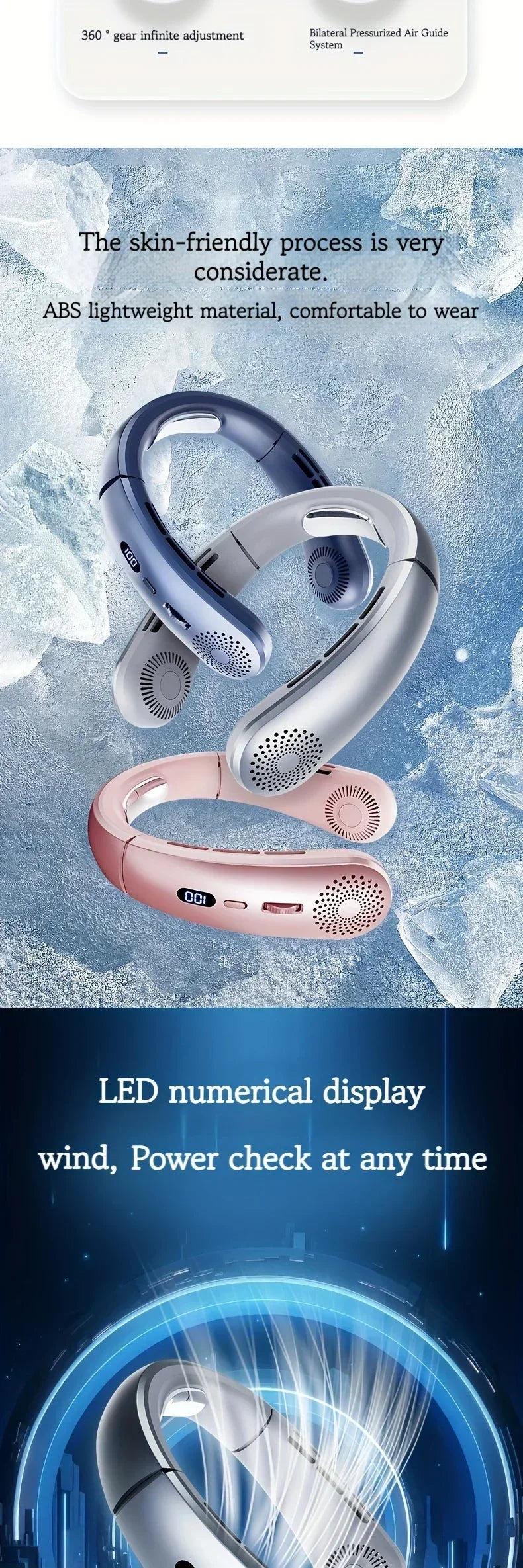 Hanging Headphone Design Sports Fan for Indoor & Outdoor