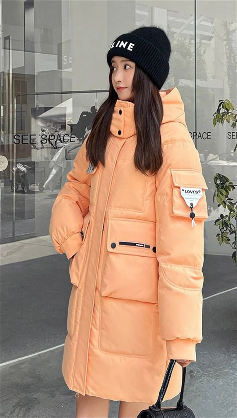 Women's Jacket Winter Parka Down Cotton Jackets Casual Long Coat Loose Thick Warm Hooded Parkas Waterproof Outwear