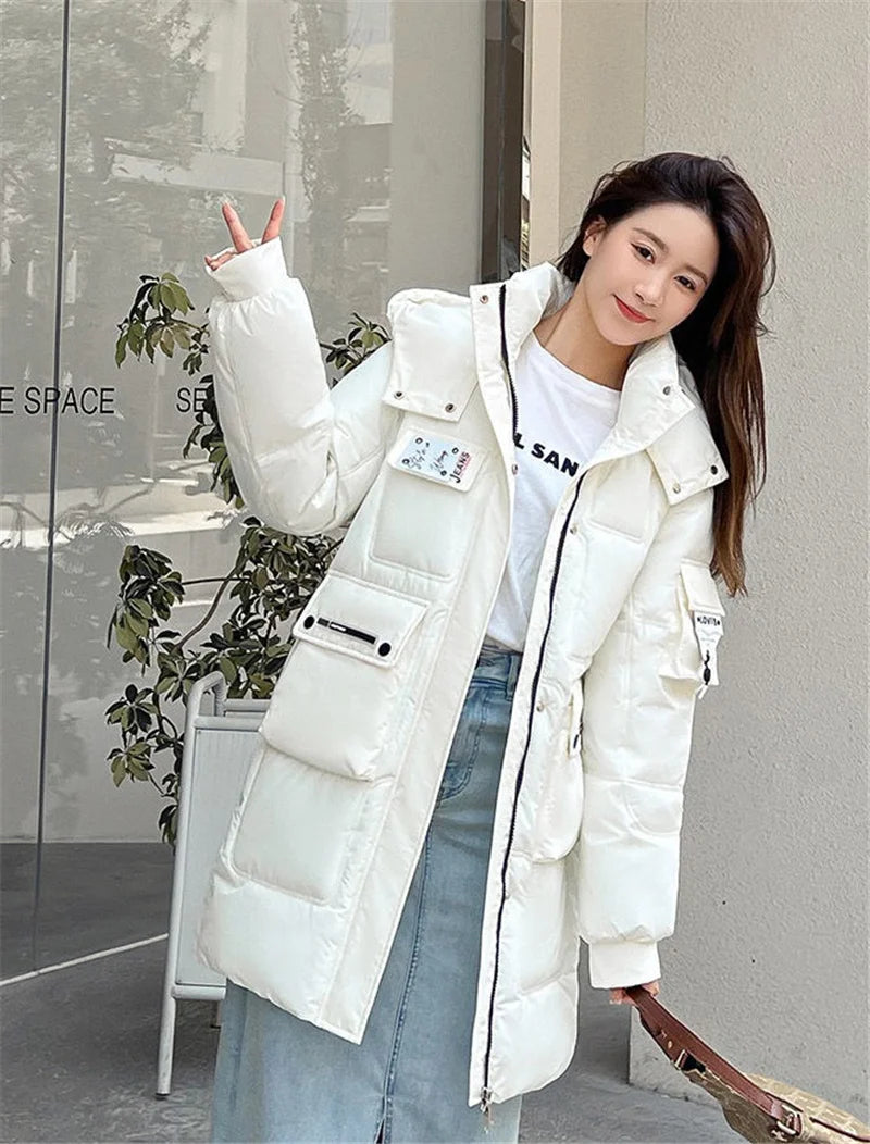 Women's Jacket Winter Parka Down Cotton Jackets Casual Long Coat Loose Thick Warm Hooded Parkas Waterproof Outwear
