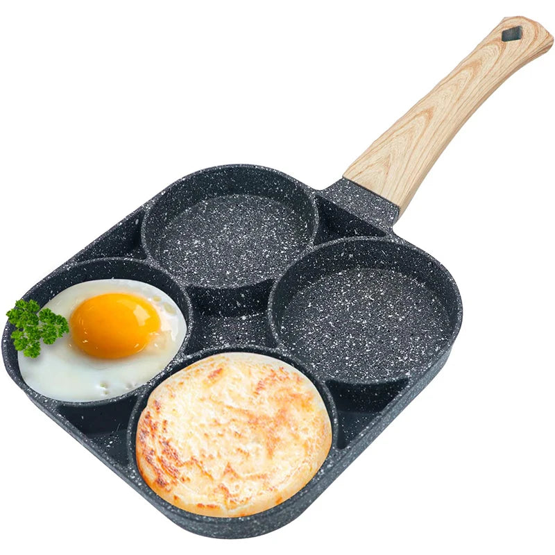 Egg Frying Pan Nonstick Pancake Pans 4-Cups Cookware Pancake Pan Egg Pan Suitable for Gas Stove Induction